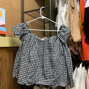 A black and white top